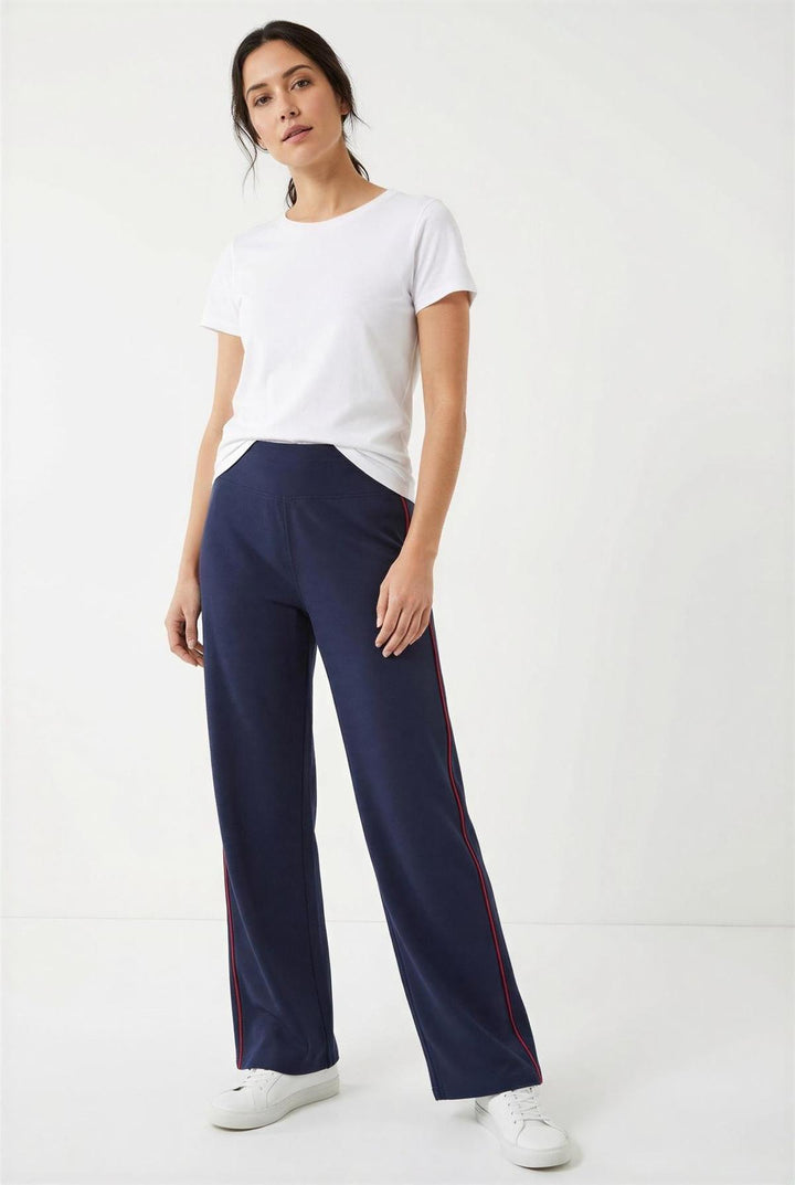 Goodmove Navy Cotton Rich Side Stripe Joggers