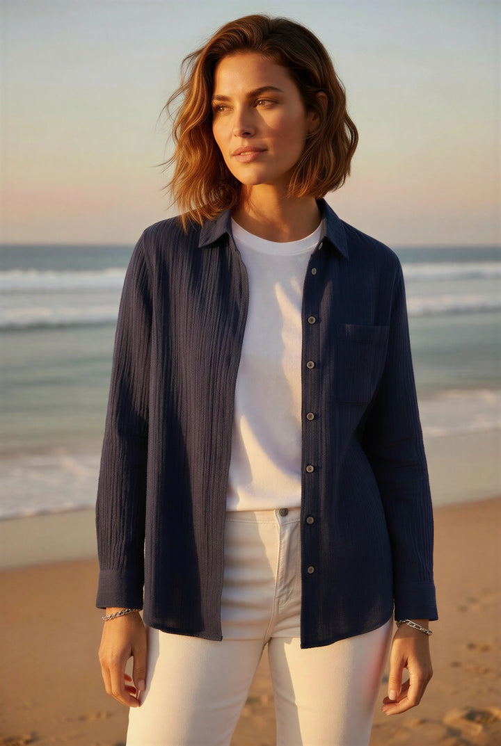 Crinkle Cotton Summer Shirt