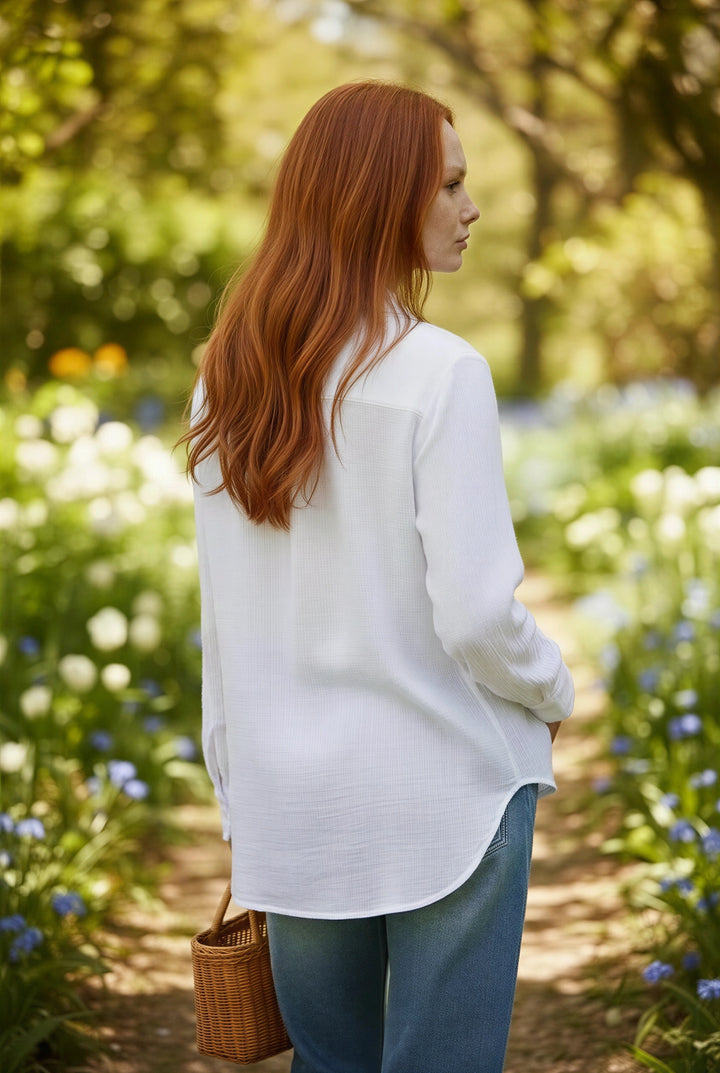 Crinkle Cotton Summer Shirt