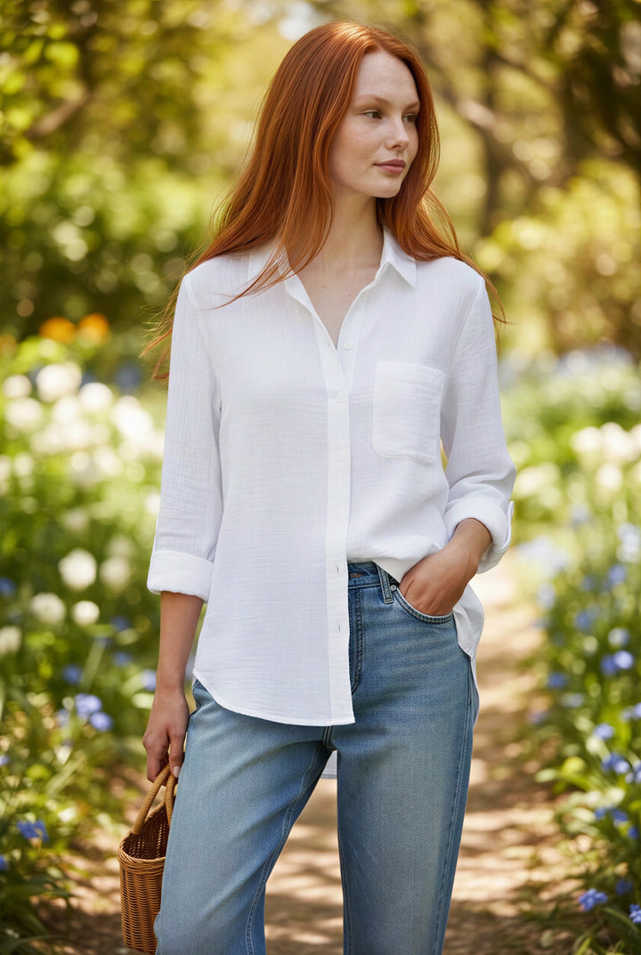 Crinkle Cotton Summer Shirt