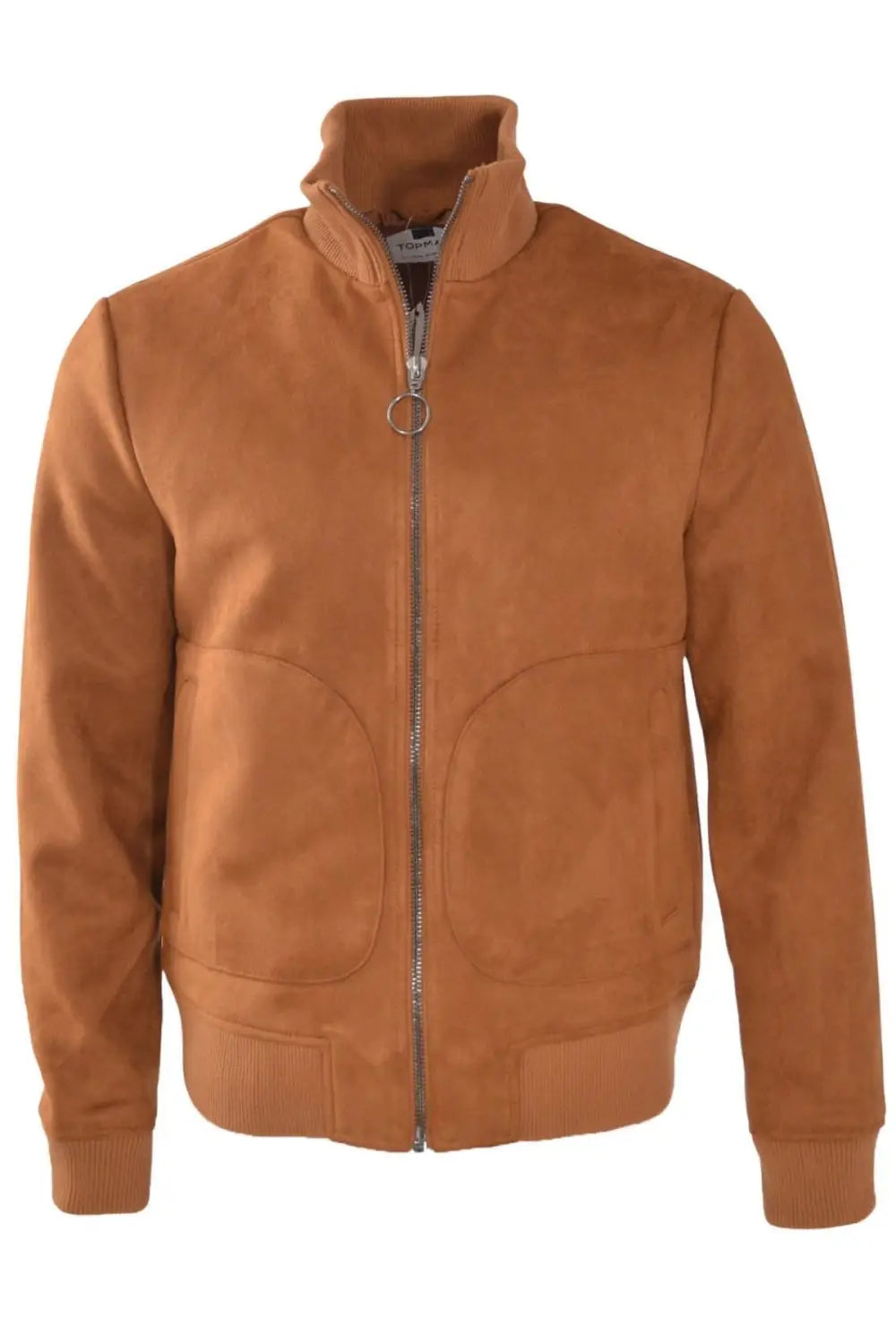 Faux Suede Bomber Jacket-Secret Label