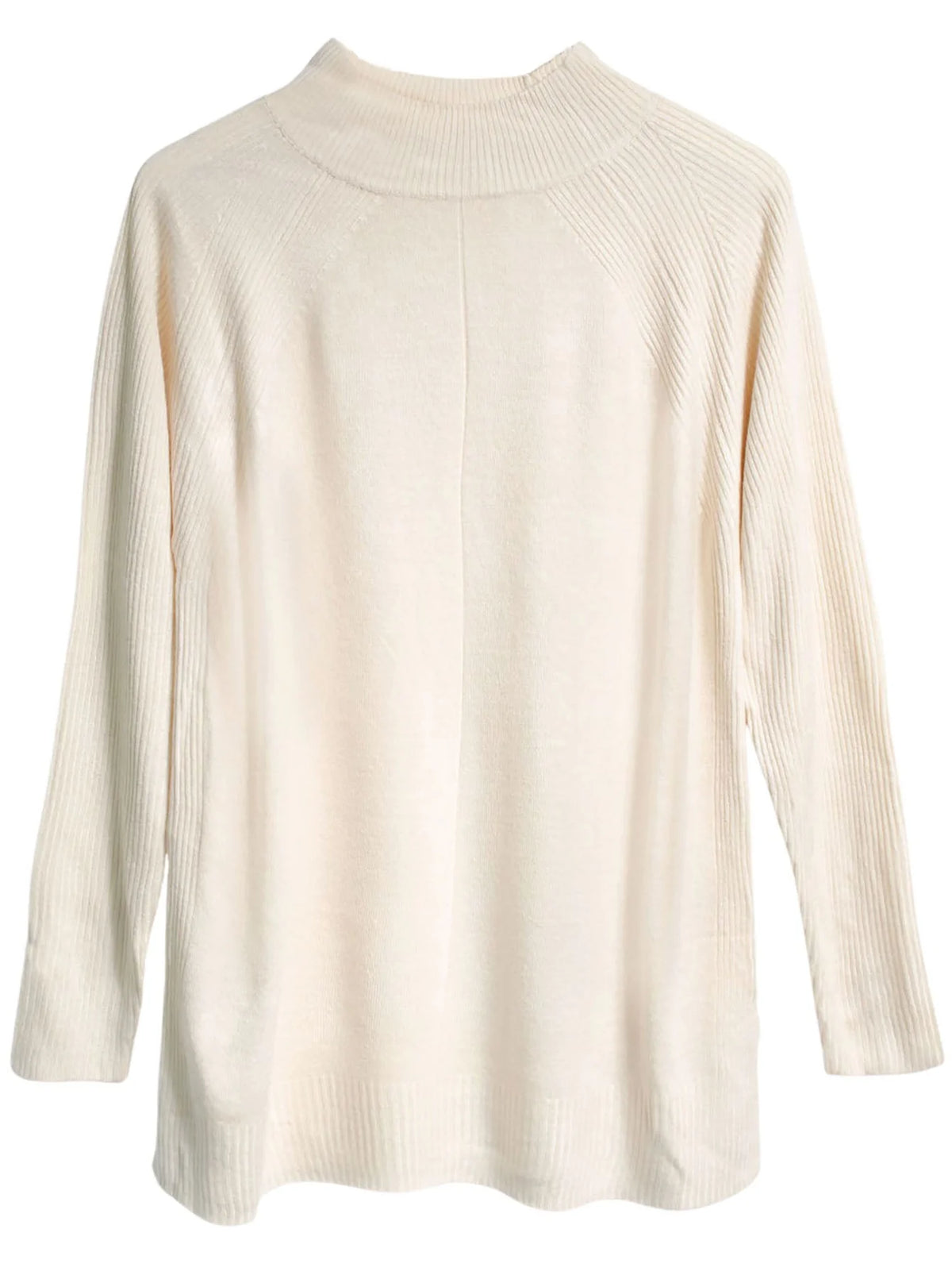 George Ribbed Stand Neck Swing Jumper
