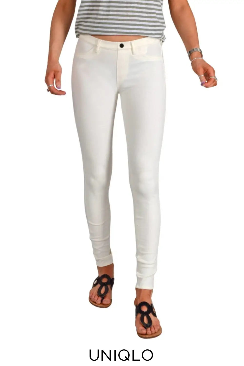 Uniqlo Soft Touch Jeggings Ivory / S (Size 4)