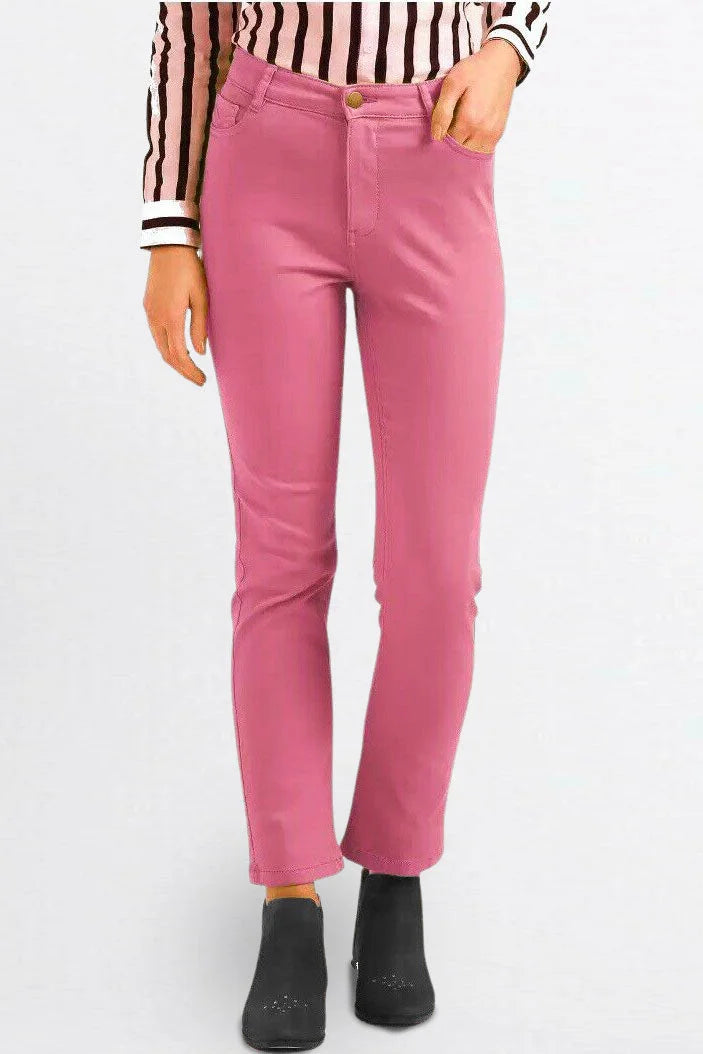 M&S High Rise Slim Stretch Tencel Jeans Pink / 10 / Reg