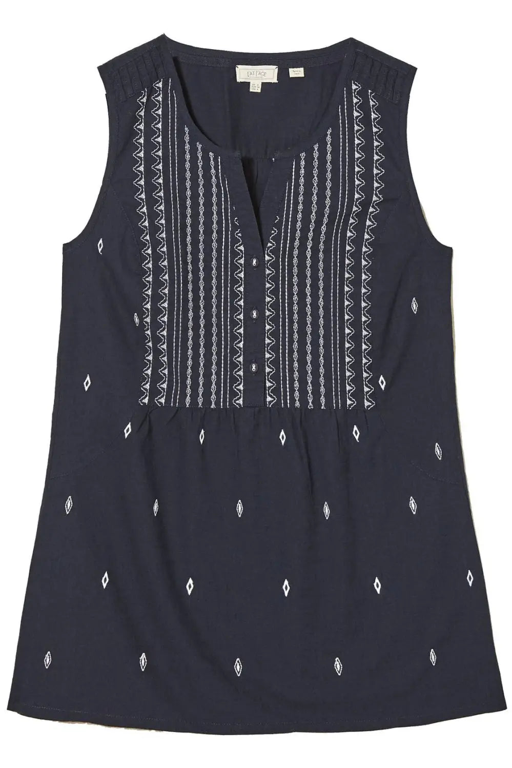 Fat Face Ikat Embroidered Sleeveless Top