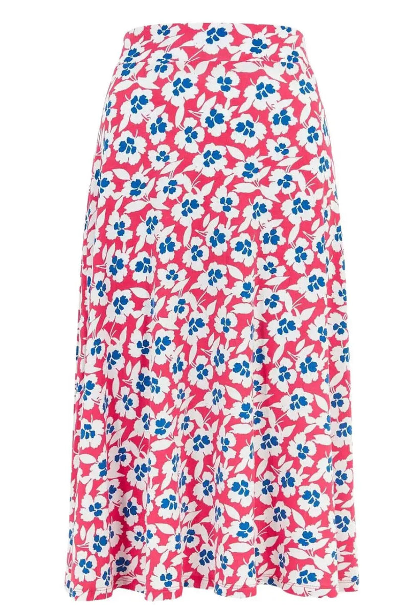 M&S Jersey Printed A Line Midi Skirt