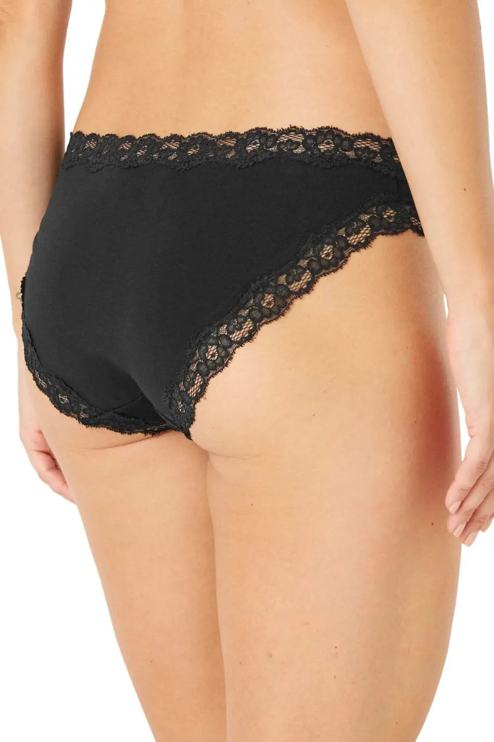 M&S Lace Knickers Black White (4 Pack)