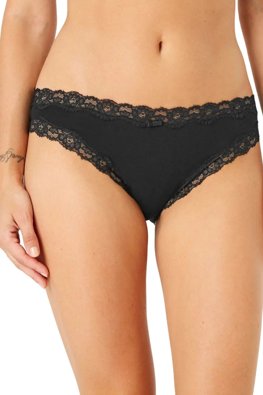 Lace Knickers Black White (4 Pack)
