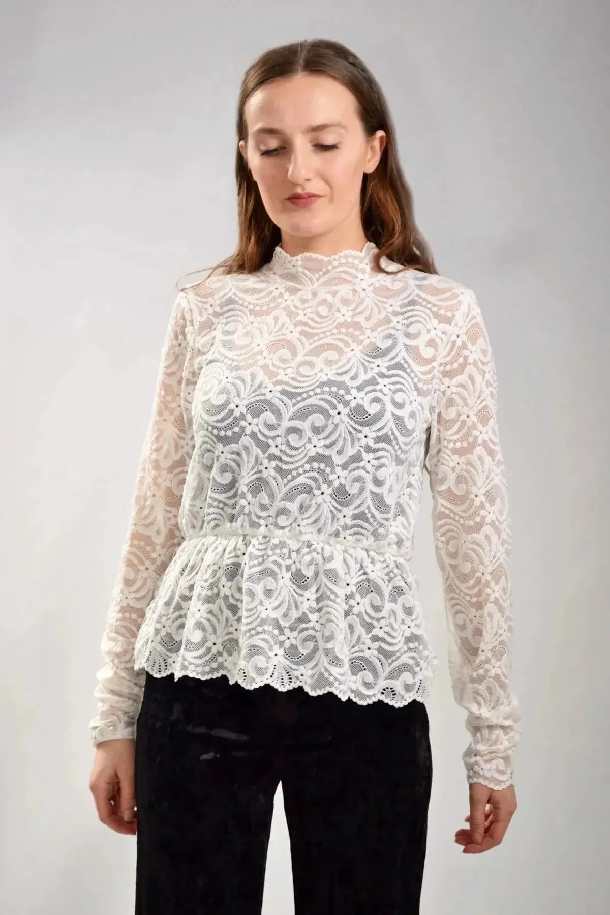 Bamboo Short Sleeve Peplum Top in Brick main image 1