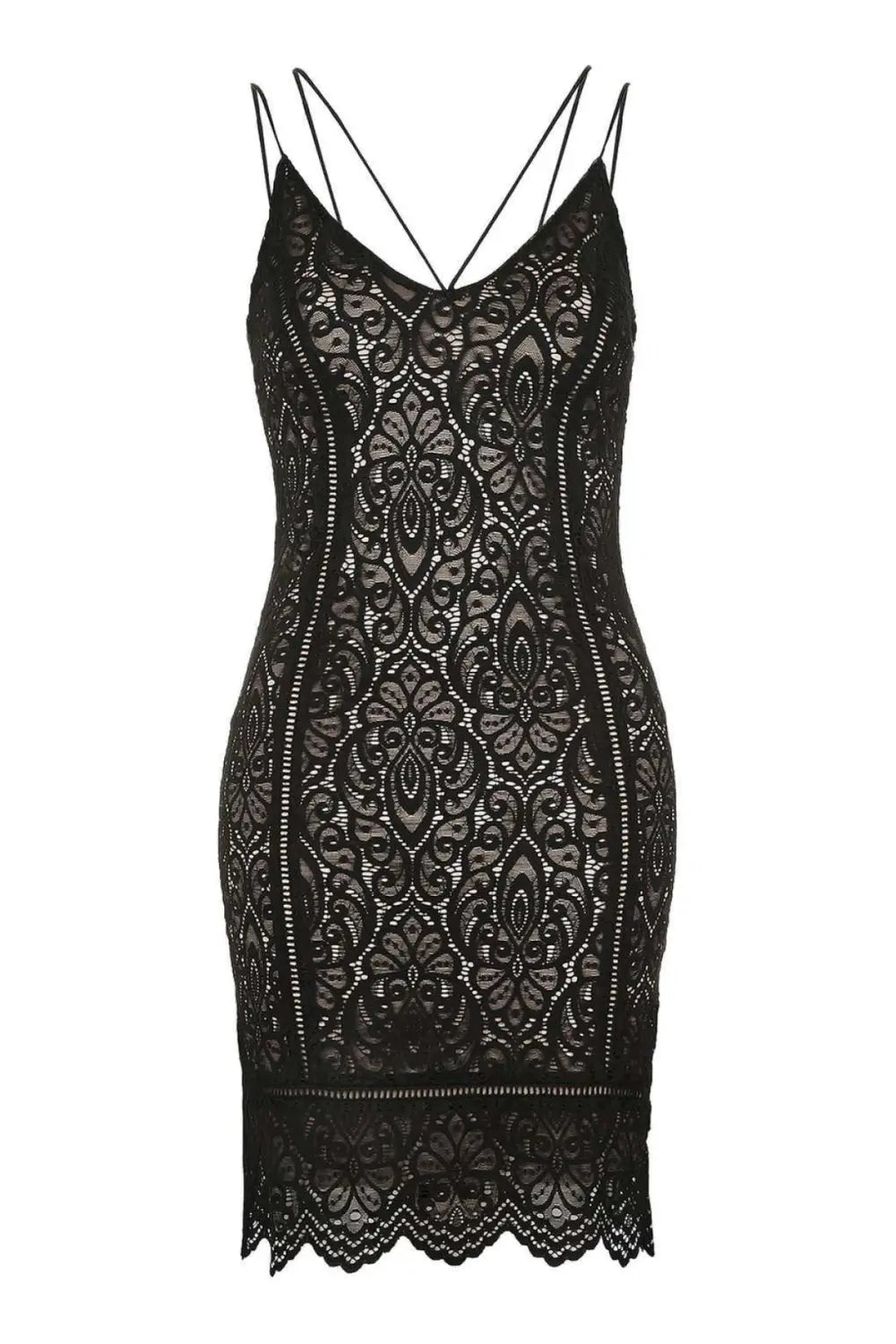 Lace Strappy Plunge Dress Secret Label Lace Strappy Plunge Dress Secret Label