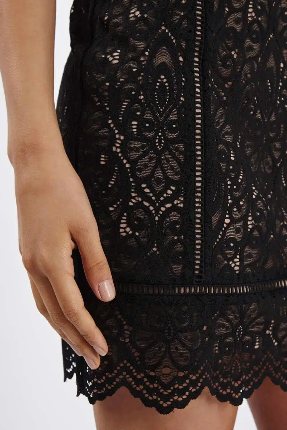 Topshop Lace Strappy Plunge Dress