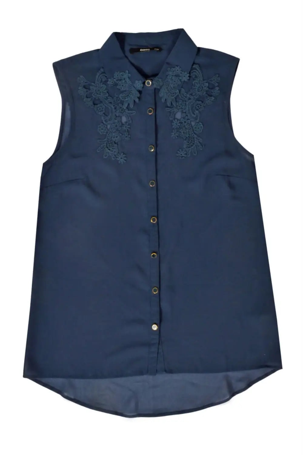 Lace Top Sleeveless Blouse-Secret Label
