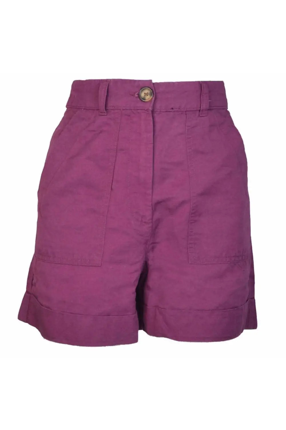 M&S Linen Blend Turn-up Shorts