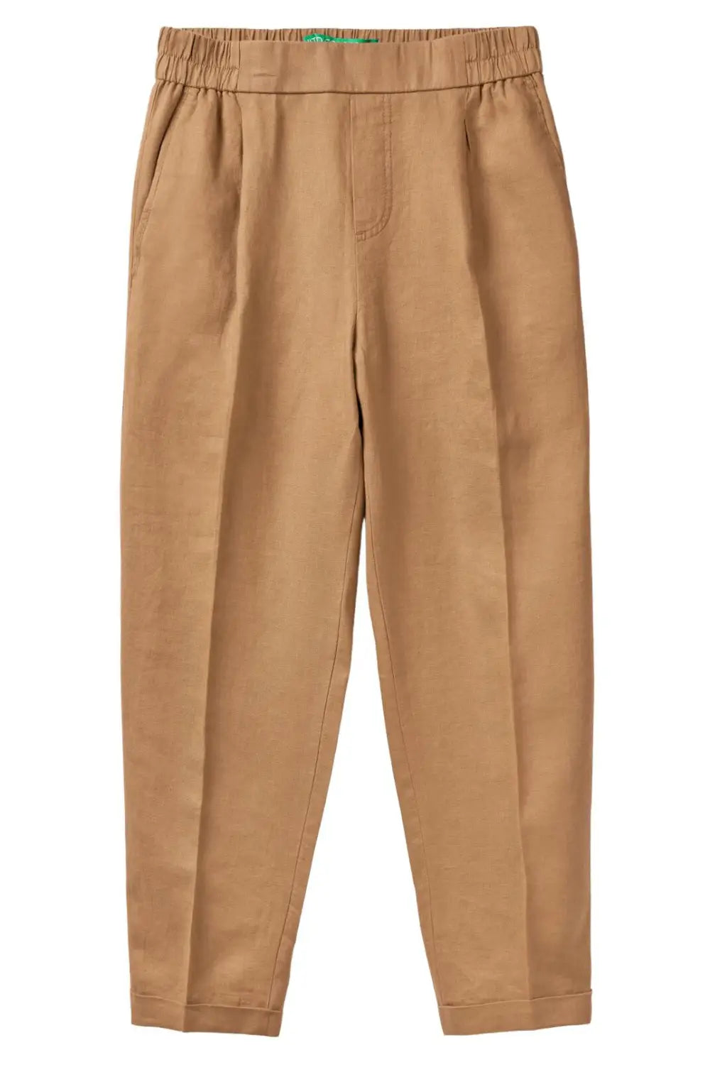Benetton Linen Crop Trousers
