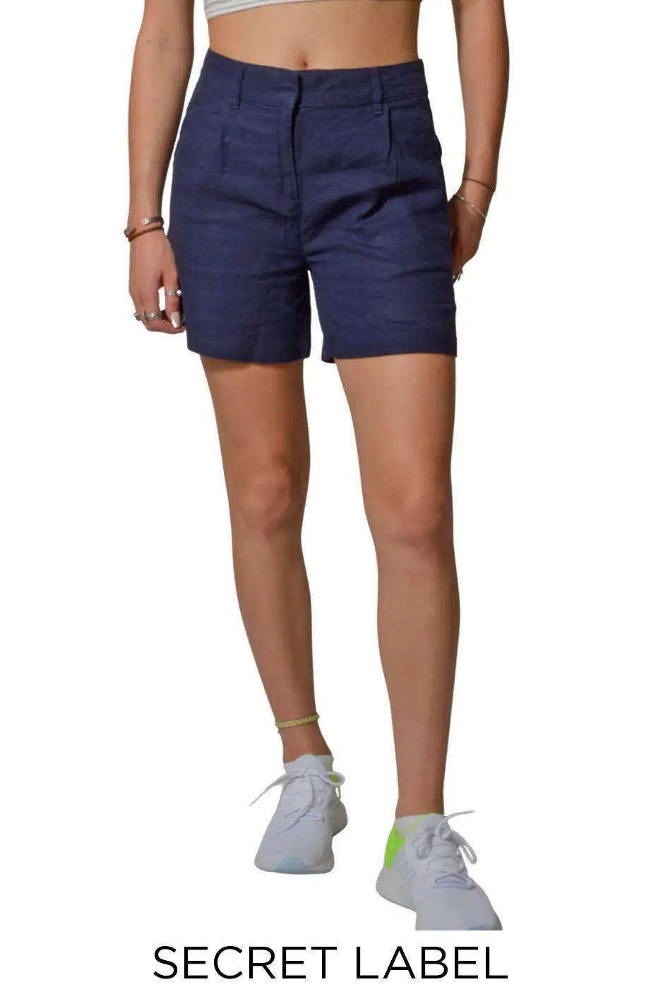 Secret Label Linen Flare Shorts Navy / 6
