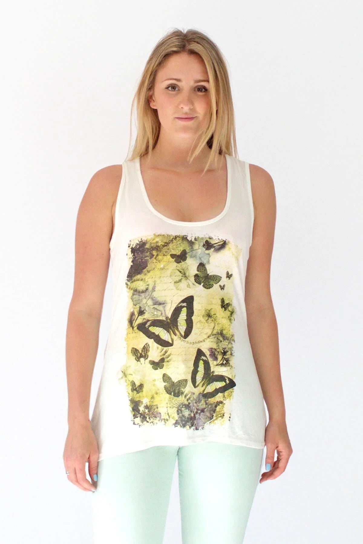 MISO Butterfly Print Vest Yellow / 8