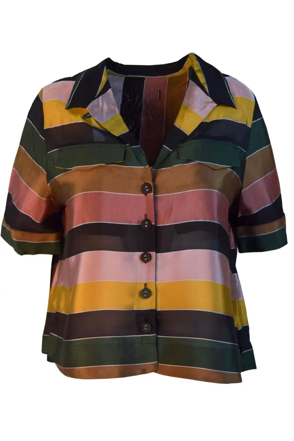 M&S Multicolour Striped Boxy Shirt