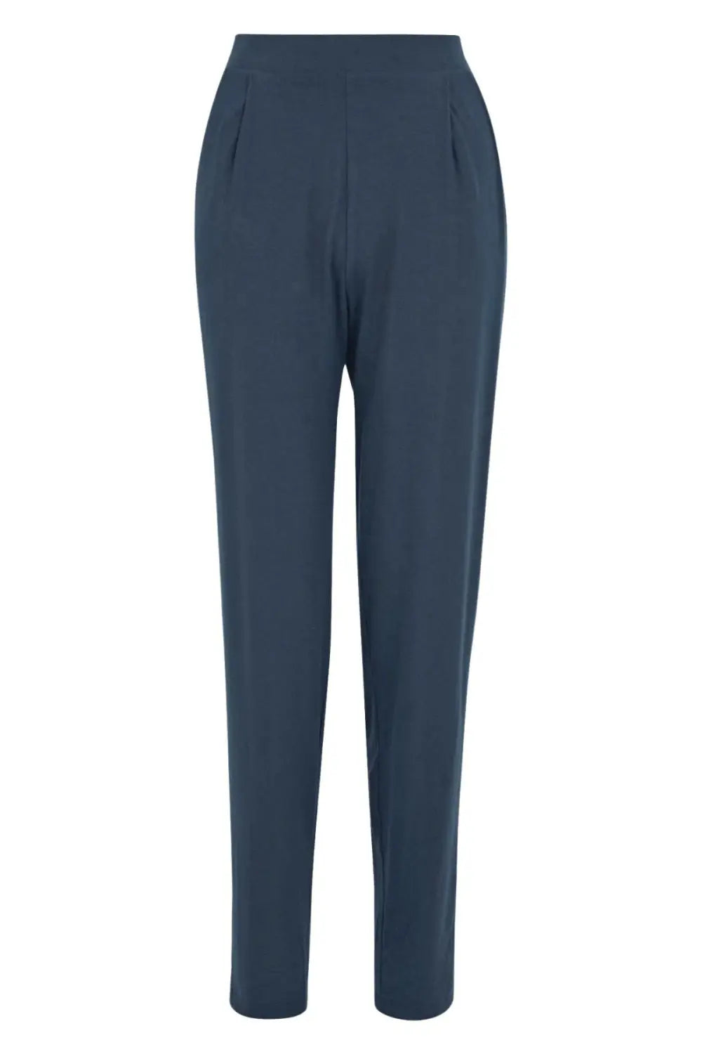 M&S Navy Jersey Tapered Trousers