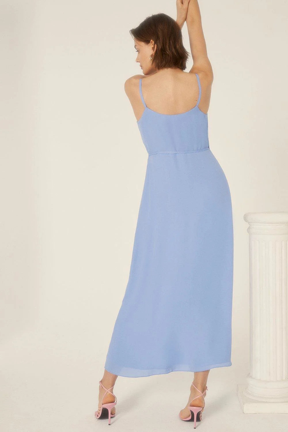 Cami midi wrap dress hot sale