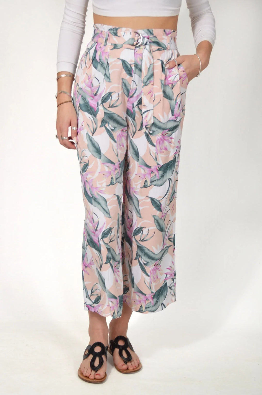 Oasis cropped wide leg trousers hot sale