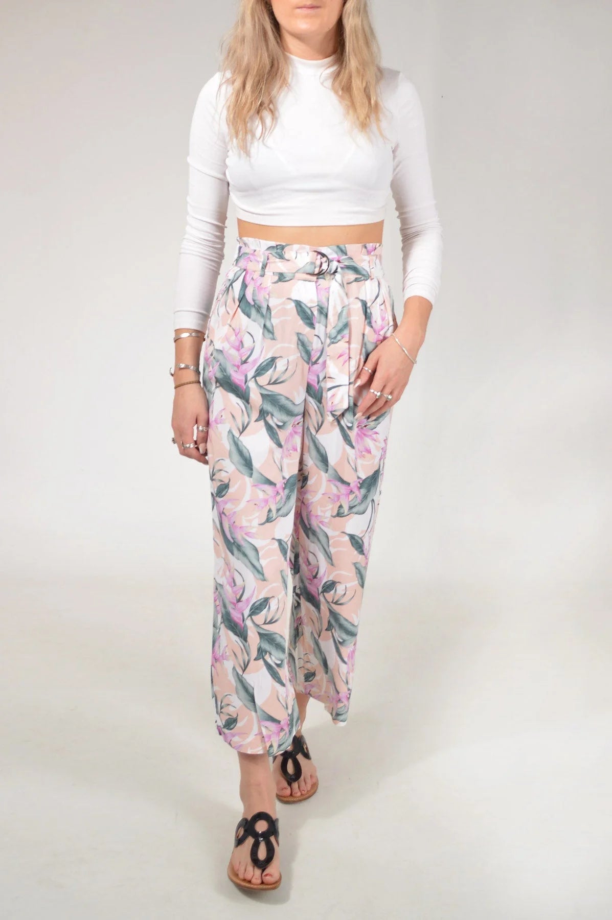 Oasis wide leg cropped trousers deals
