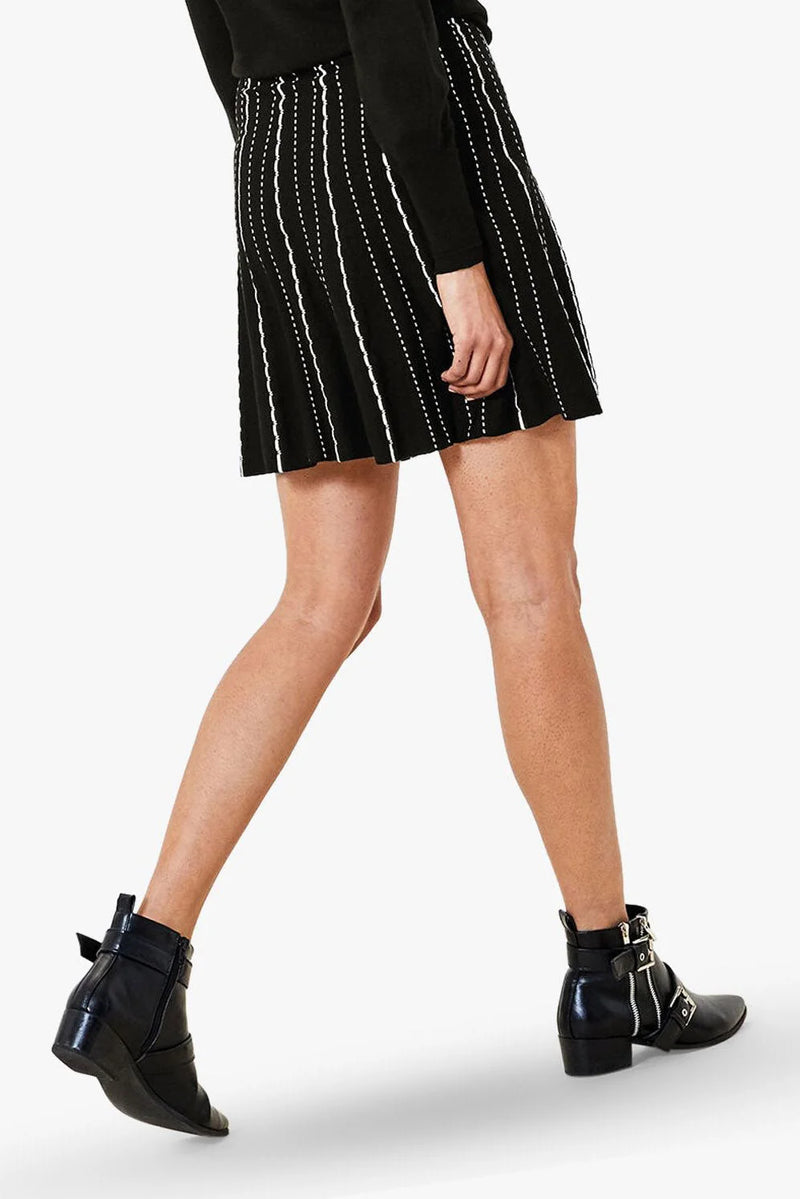 Oasis Stitch Striped Skater Skirt