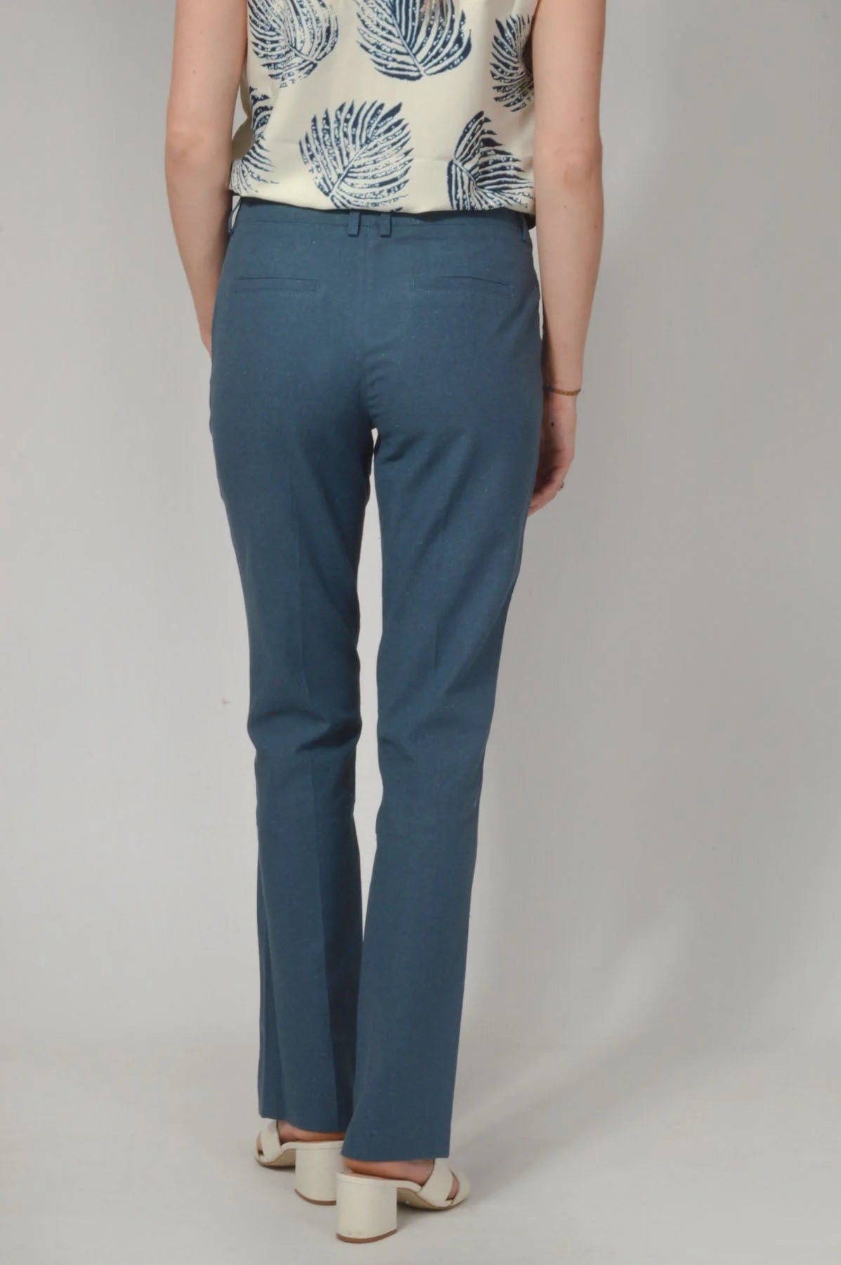 Orsay Button Side Linen Blend Trousers