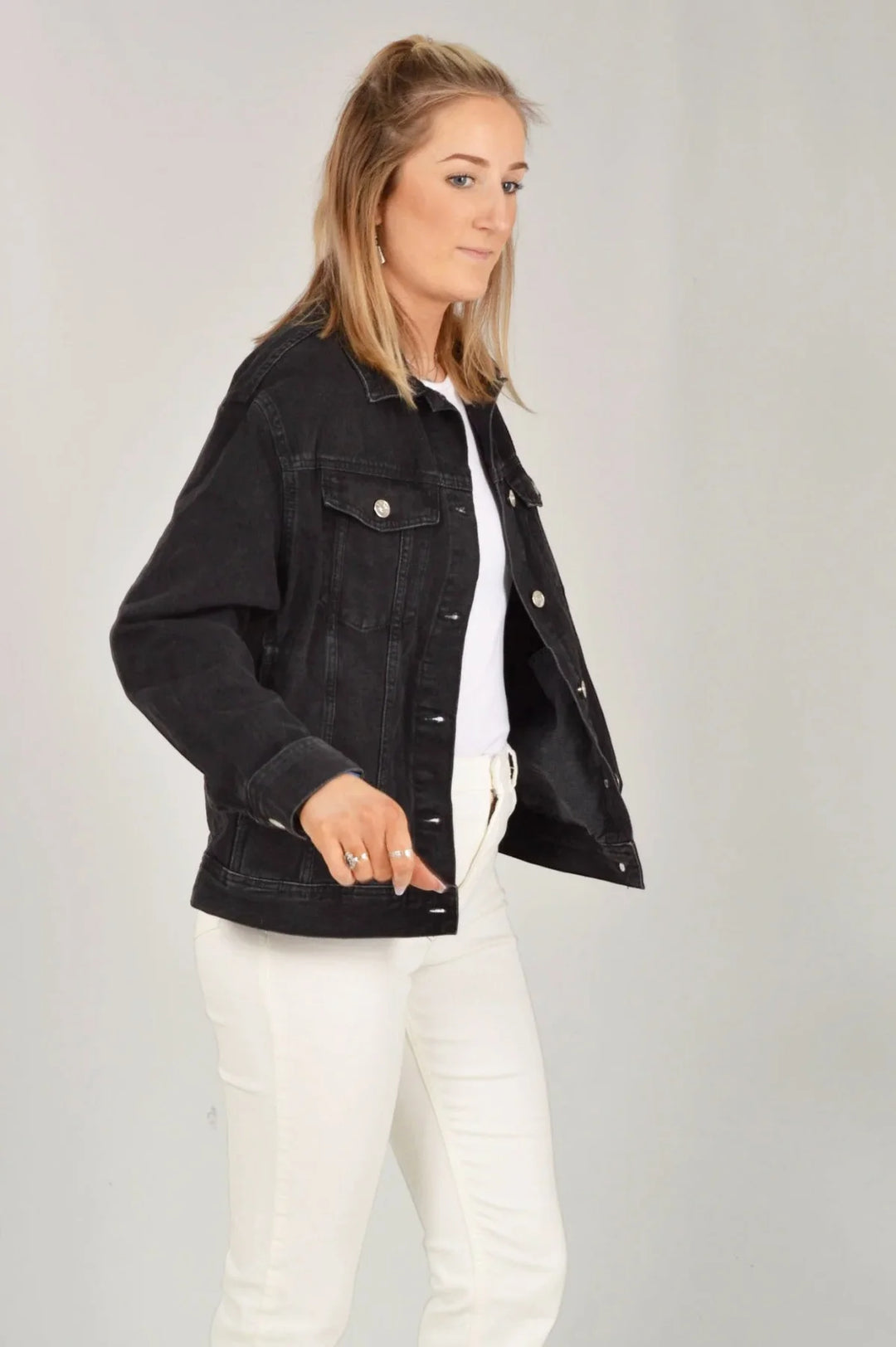 Black label jean jacket online