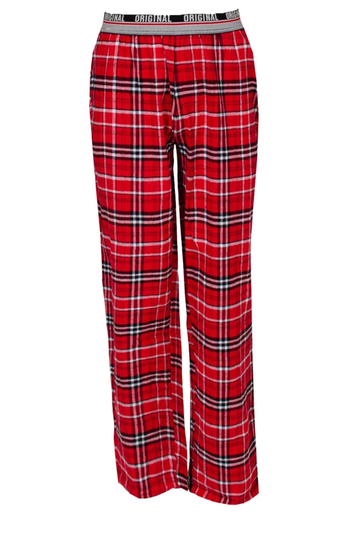 Penguin Cotton Check Pyjama Lounge Pants Red/Black / M