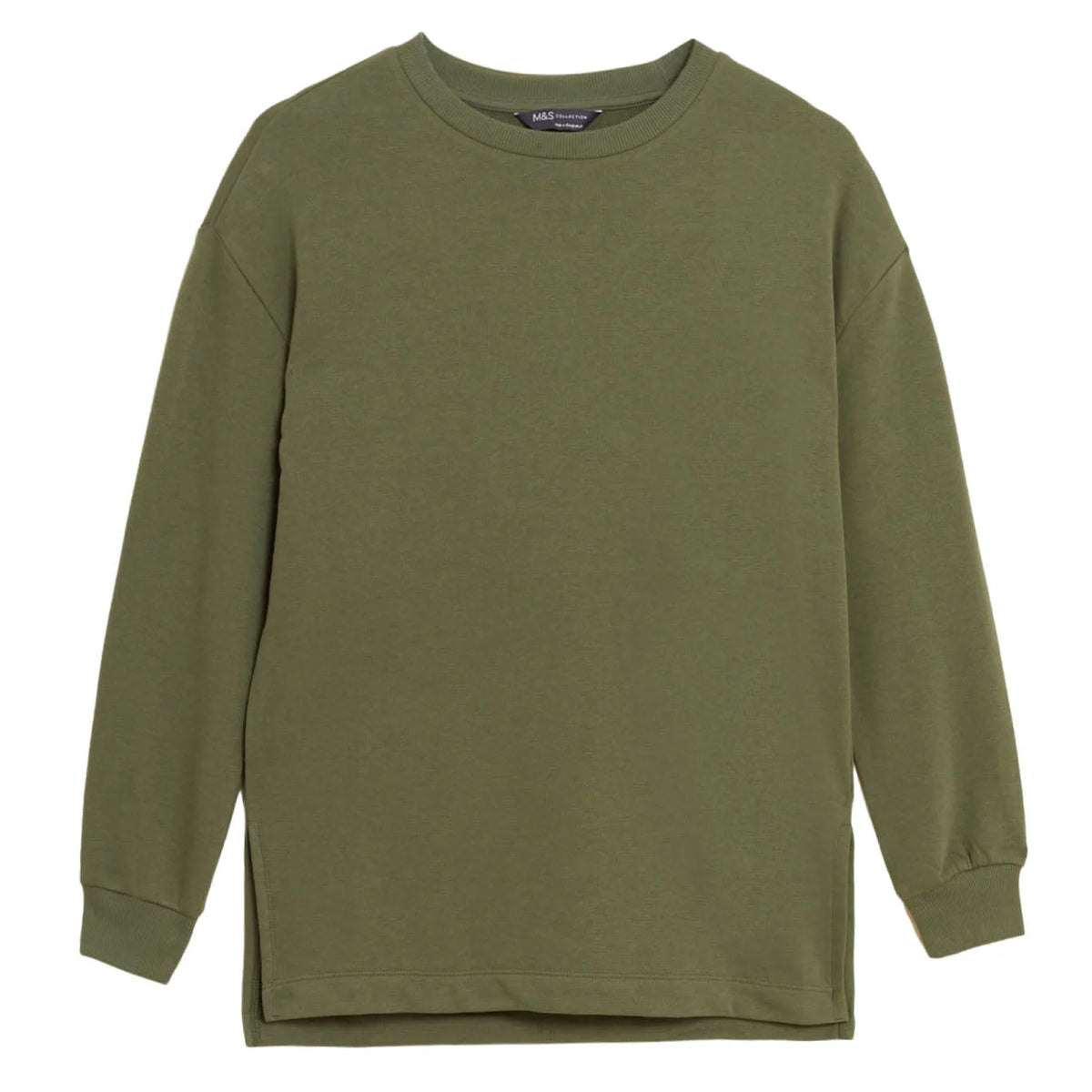 M&S Plain Cotton Rich Sweatshirt