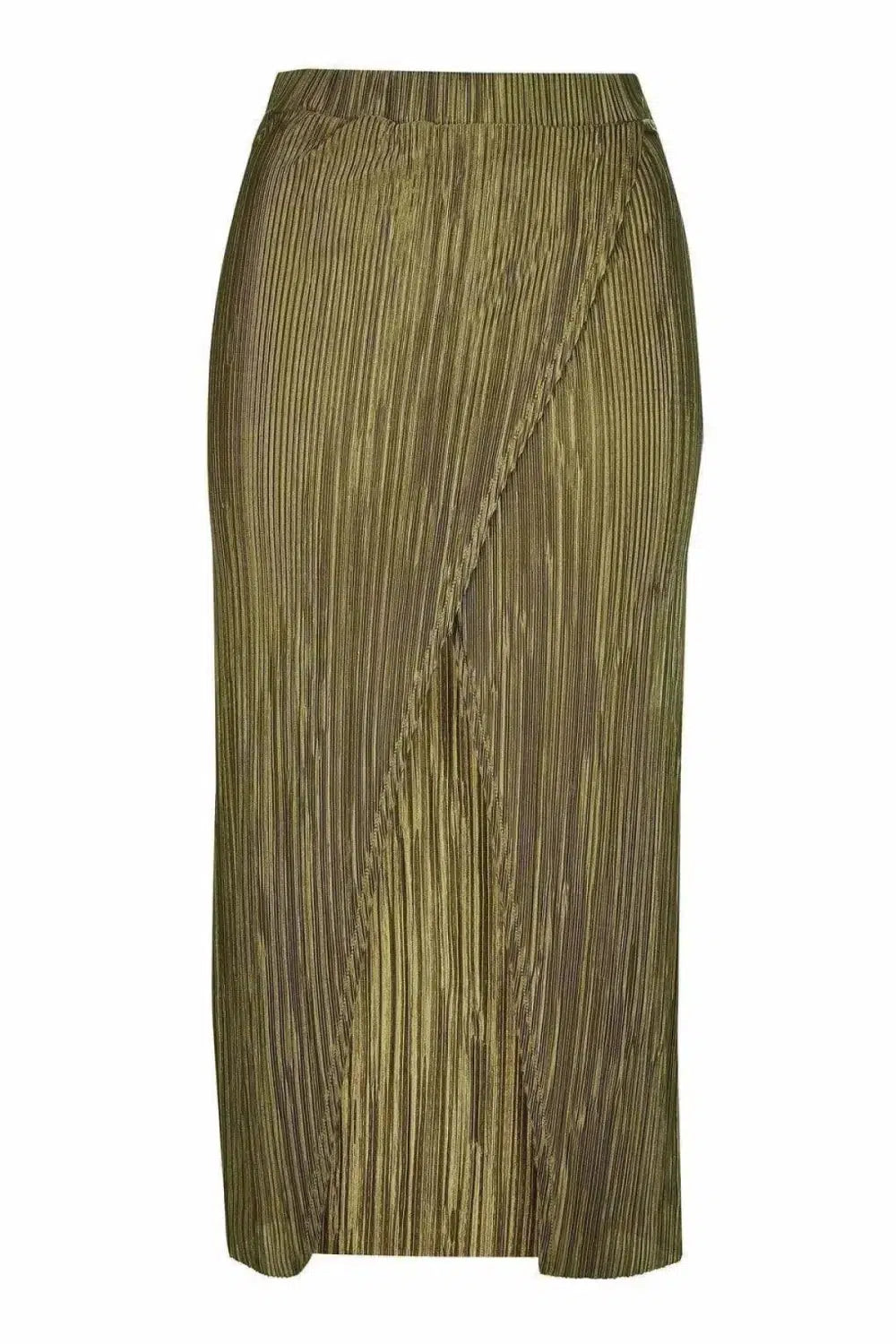 Plisse Wrap Midi Skirt-Secret Label