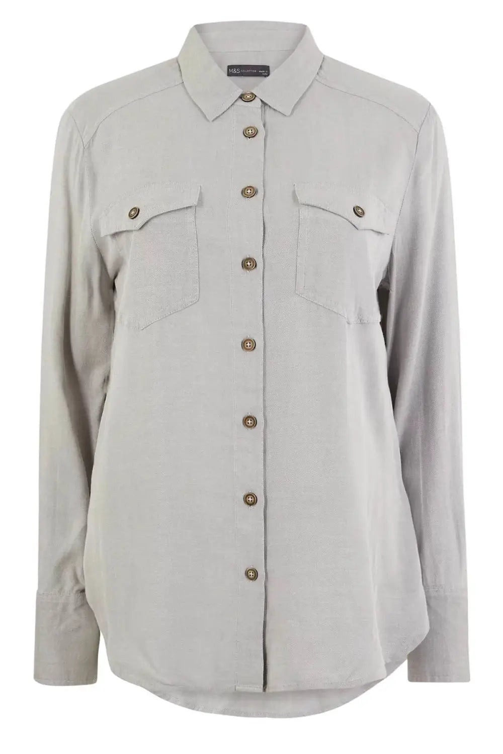 M&S Pocket Detail Relaxed Fit Shirt