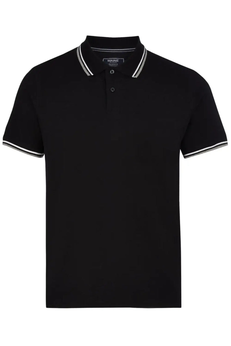 MAINE New England Polo Shirt Tipped Collar