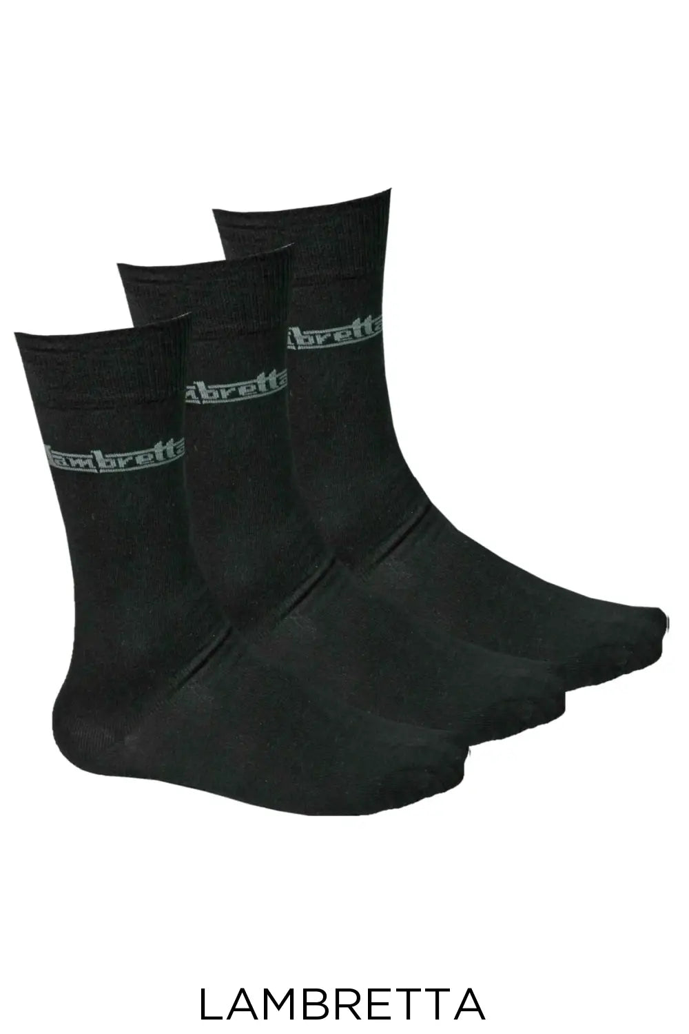 Lambretta Premium Socks - 3 Pack Black / One-Size
