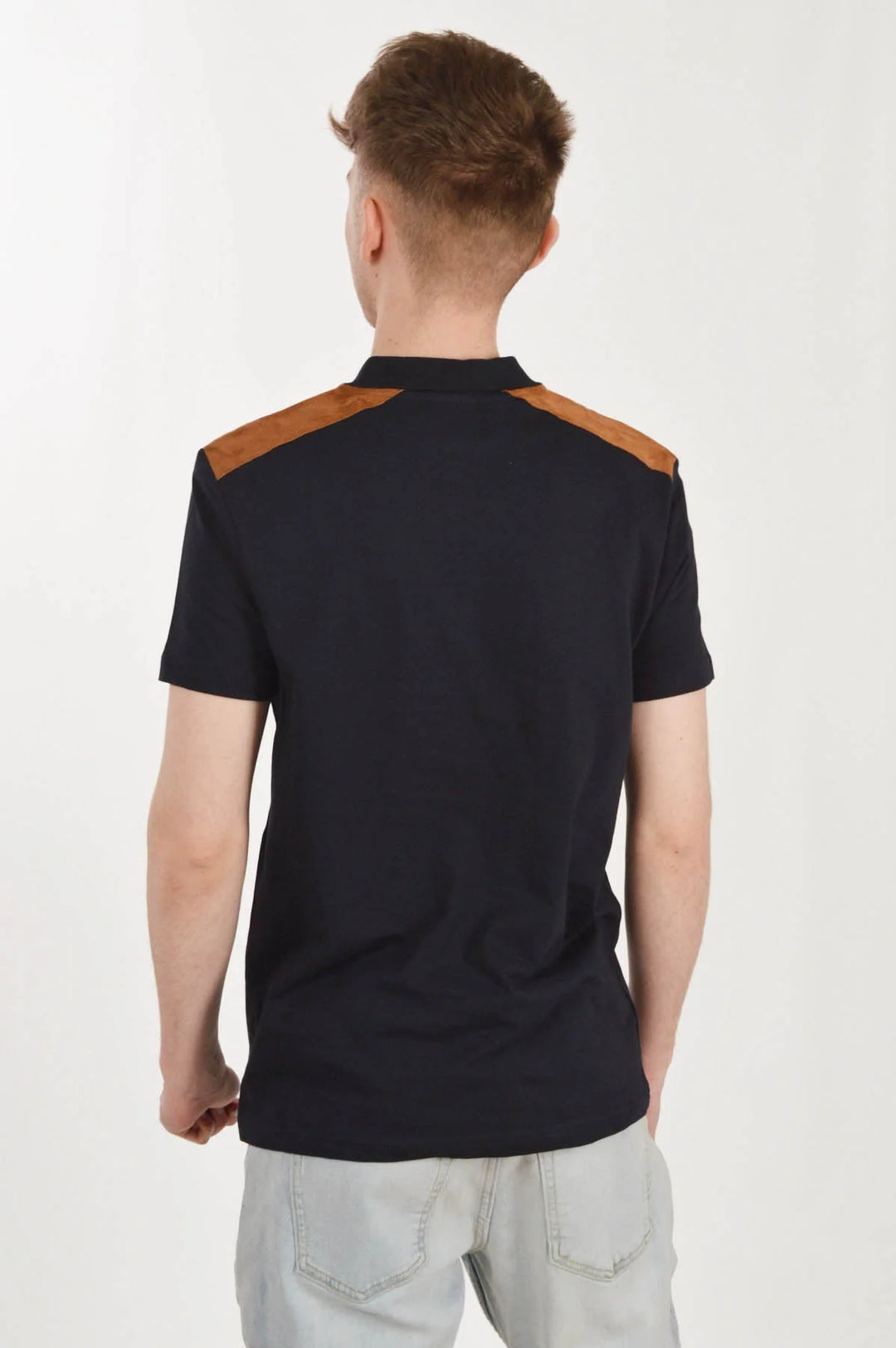 Polo Shirt Contrast Shoulder Secret Label