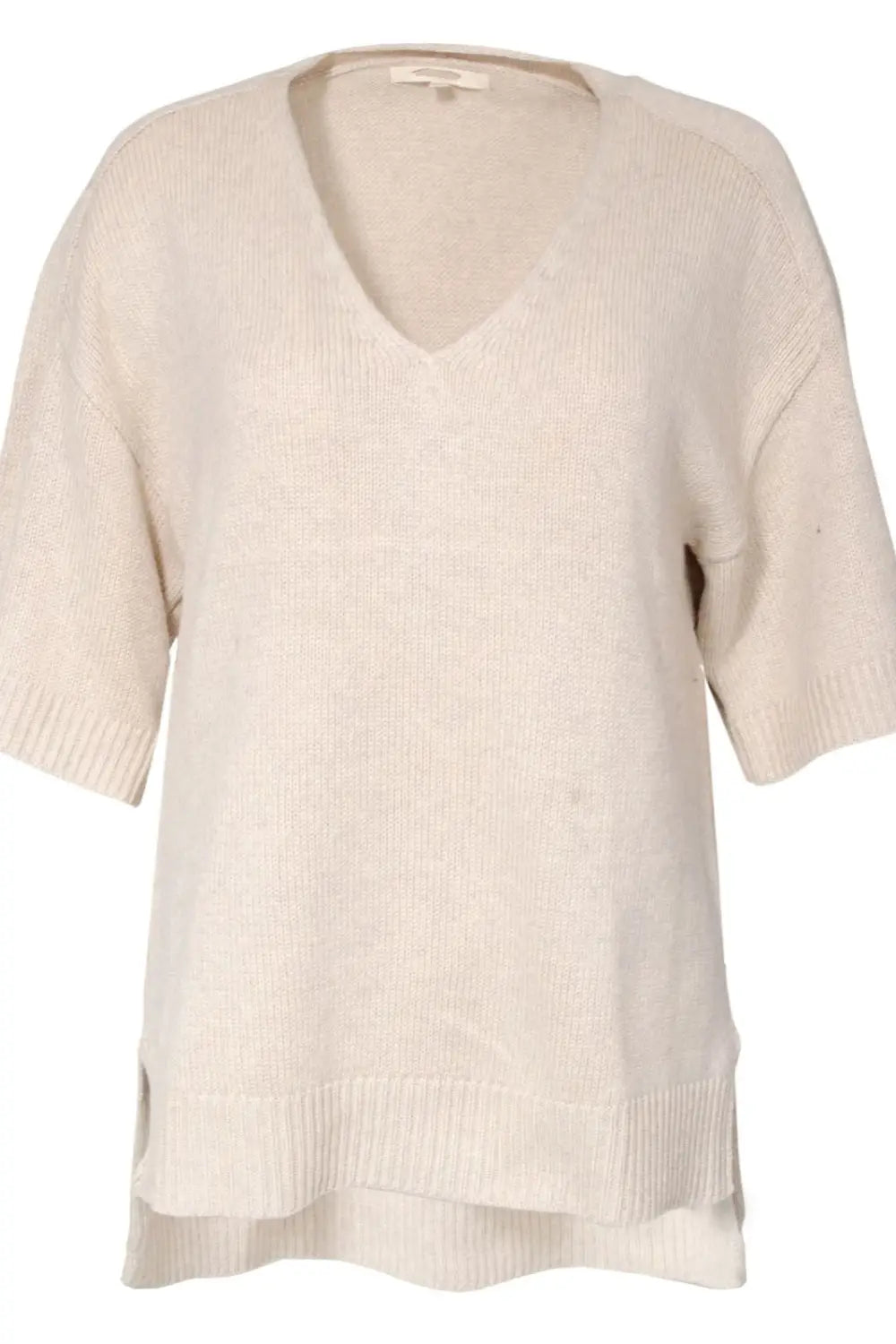 Short Sleeve V Neck Slouch Knit Top-Secret Label