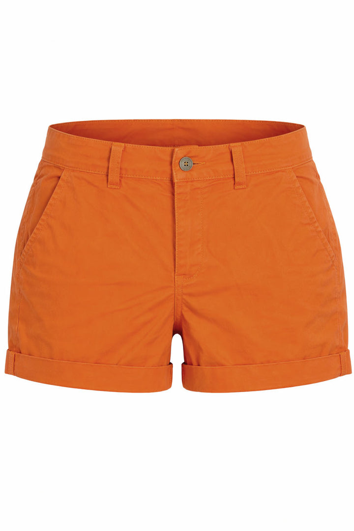 Orange Cotton Chino Shorts
