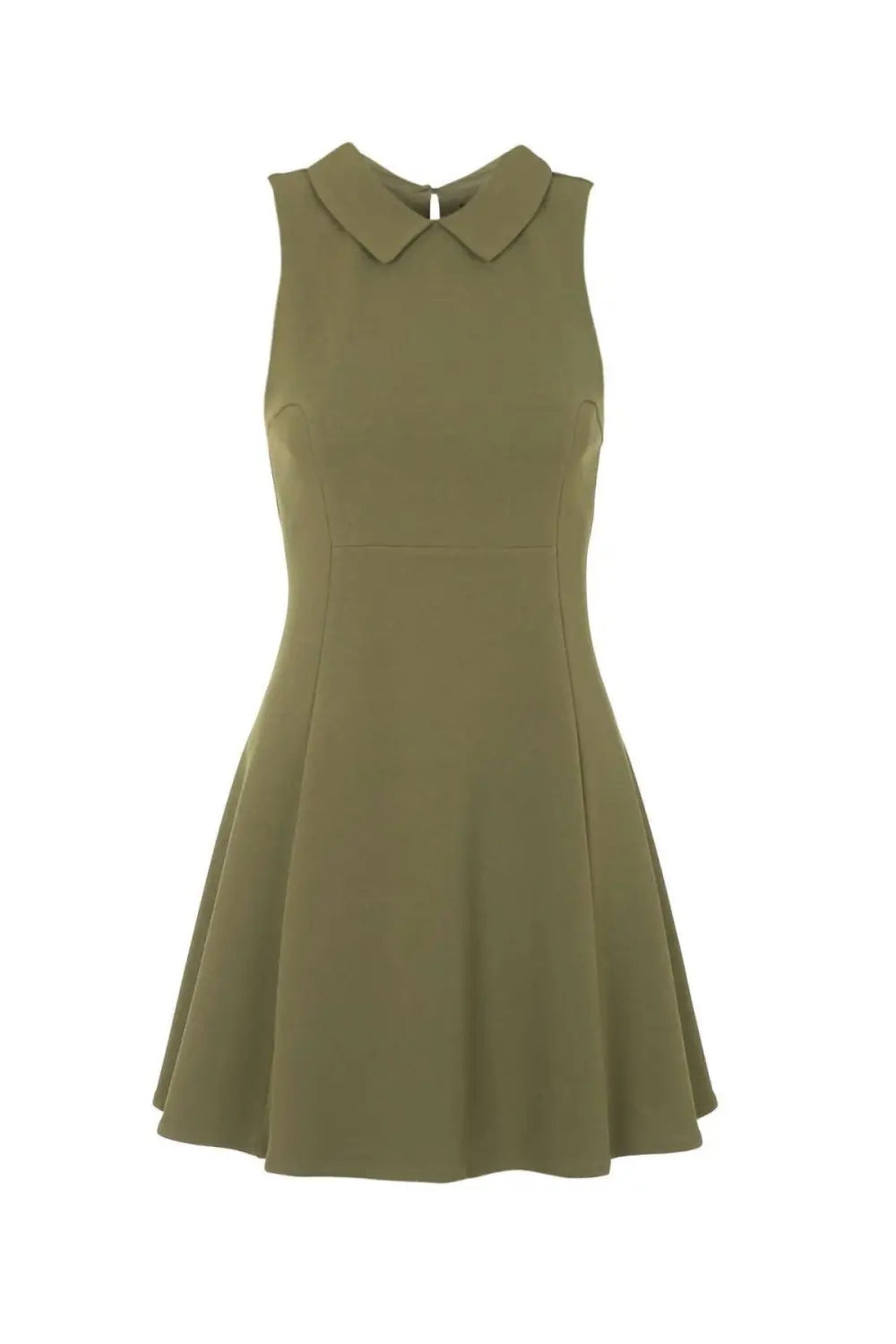 eastyn sleeveless collar skater dress