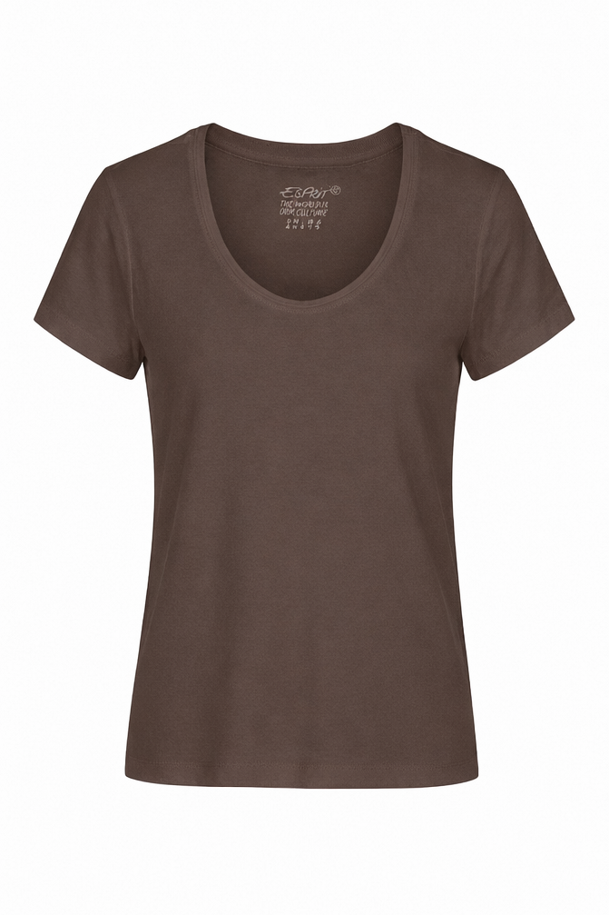 Scoop Neck Cotton Tee