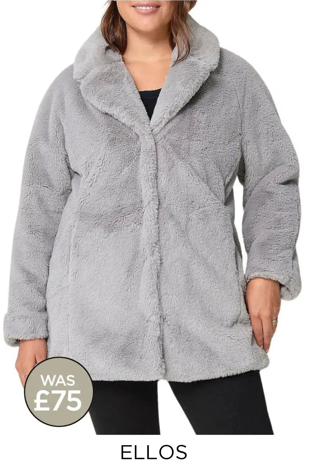 Snug Faux Fur Jacket Grey / 16/18 Outerwear
