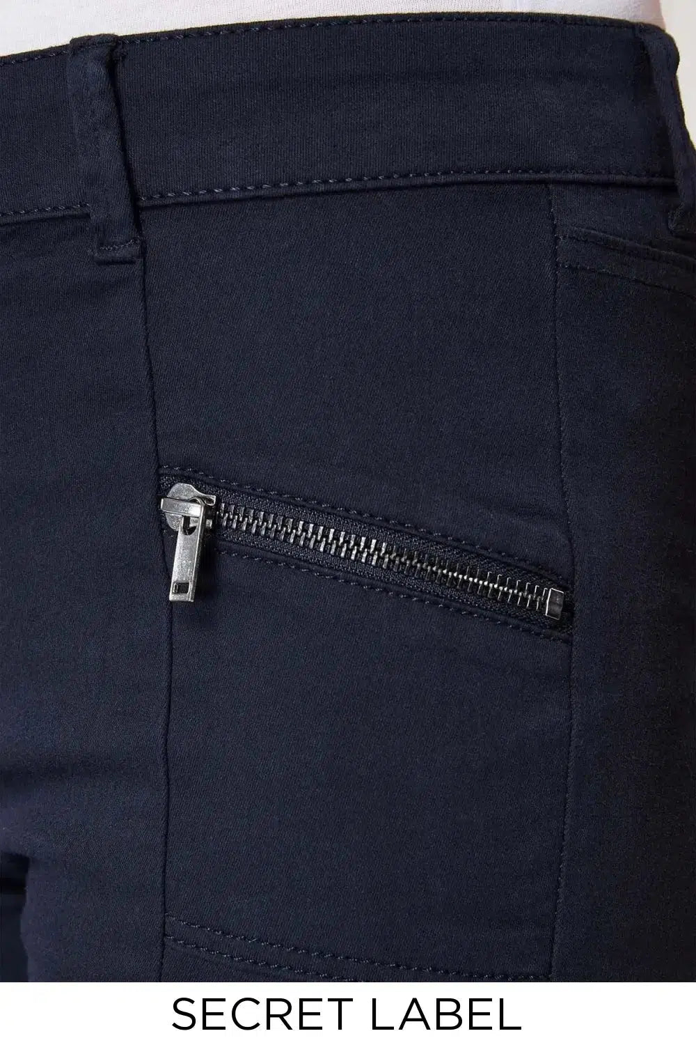 Secret Label Soft Touch Skinny Zip Trousers Navy / 6 / Short