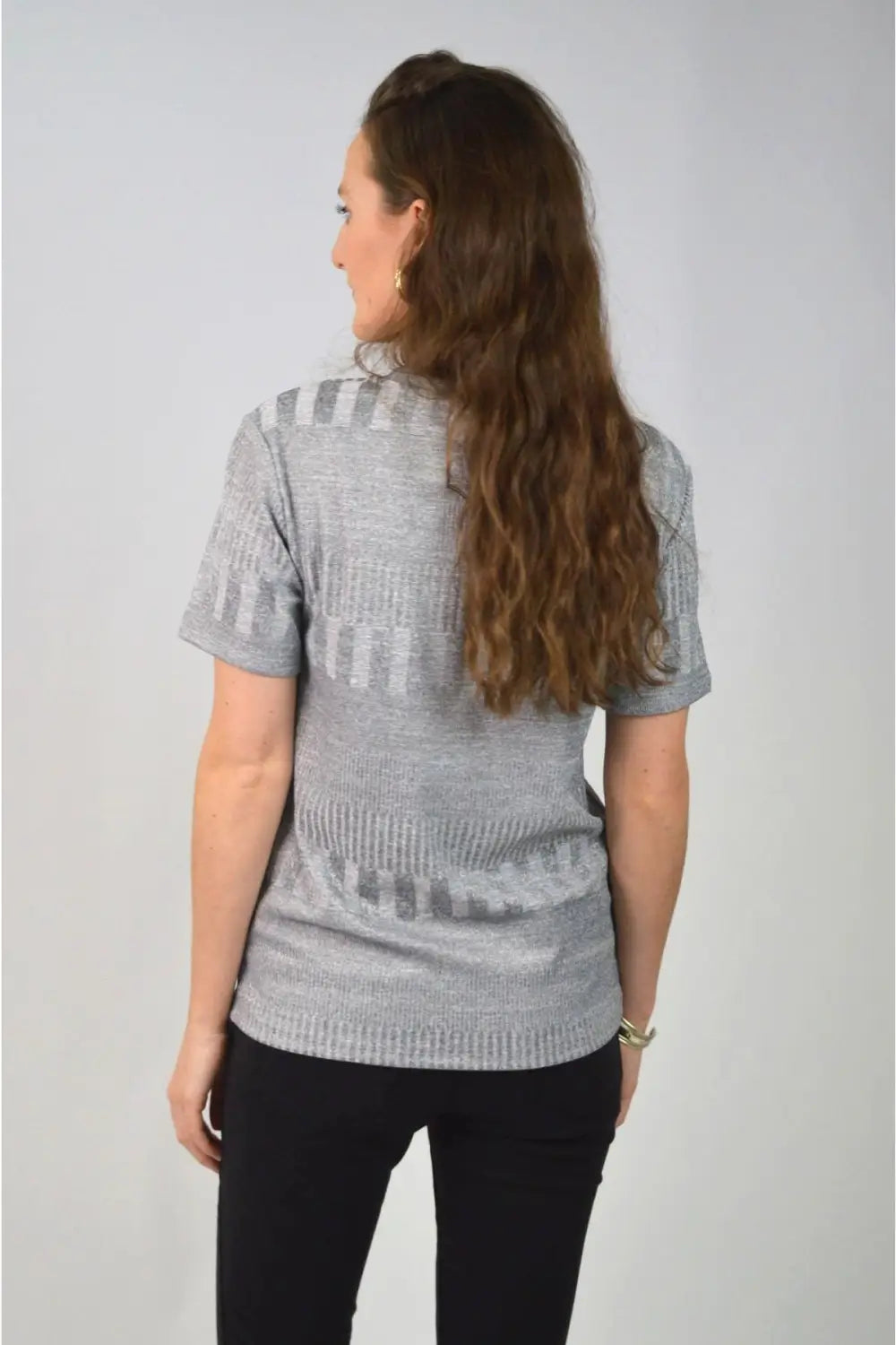 M&S Stripe Textured Short Sleeve Jersey Top