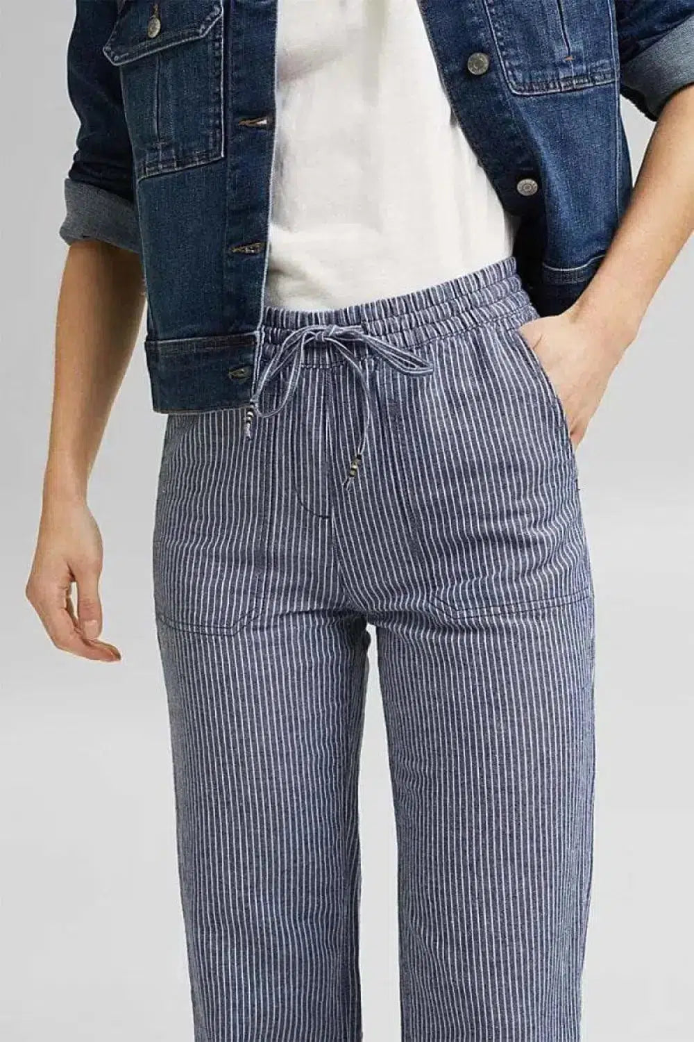 Casual striped top trousers