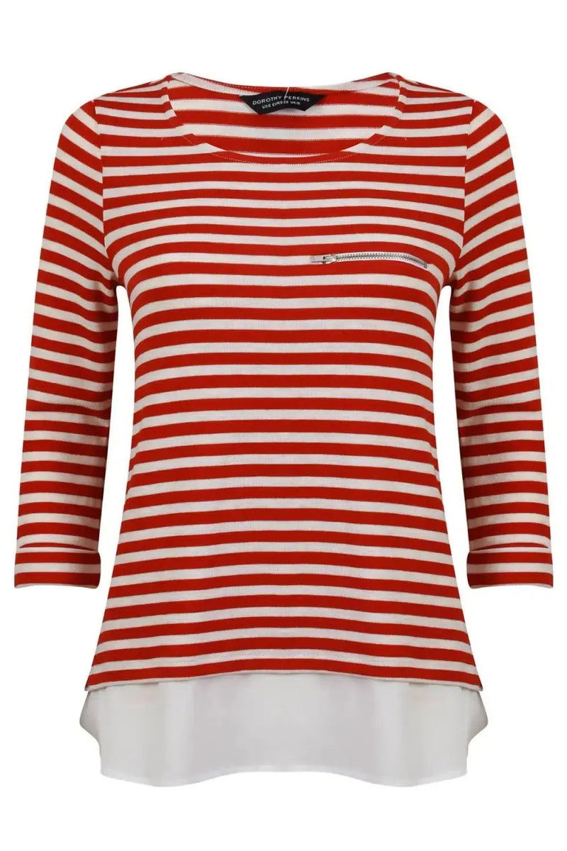 Dorothy Perkins Striped Mock Layered Top