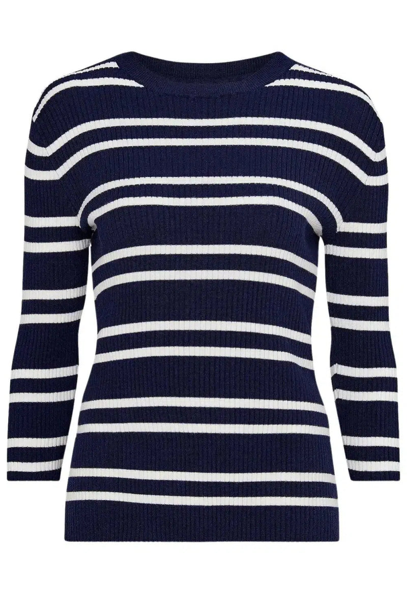 Ellos Striped Ribbed Sweater