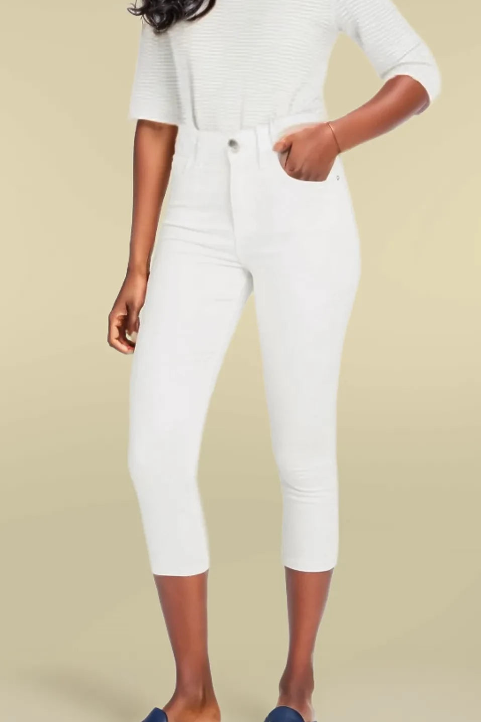 M&S Super Skinny Cropped Jeans White / 10