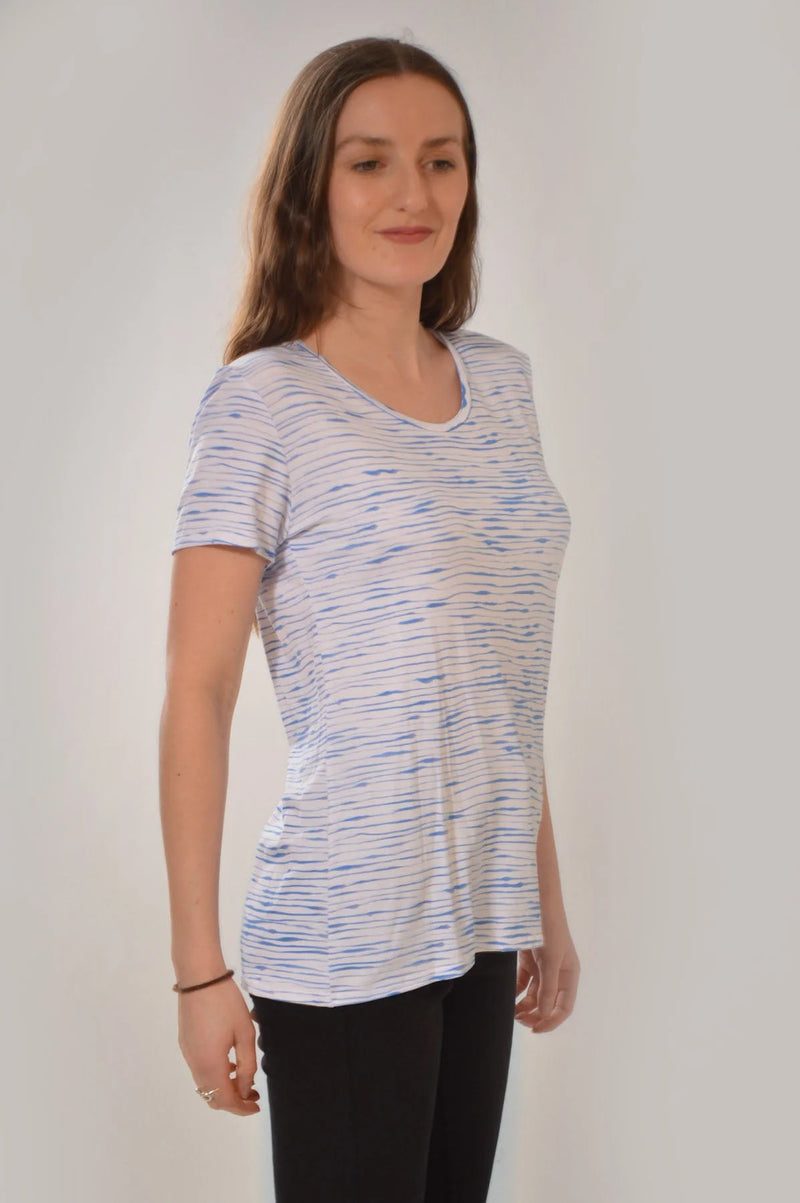 Text Abstract Striped T Shirt