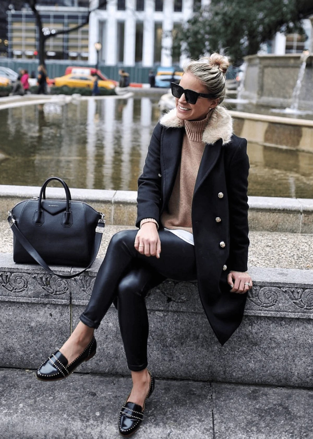 Topshop fur 2025 collar coat