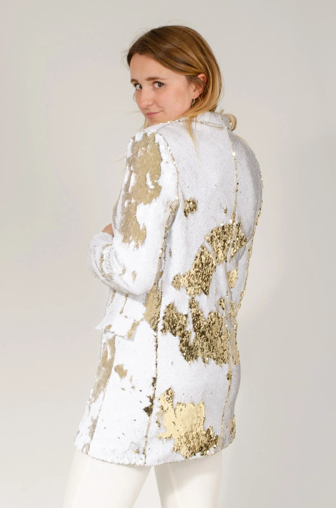 Gold Sequin Blazer – Secret Label