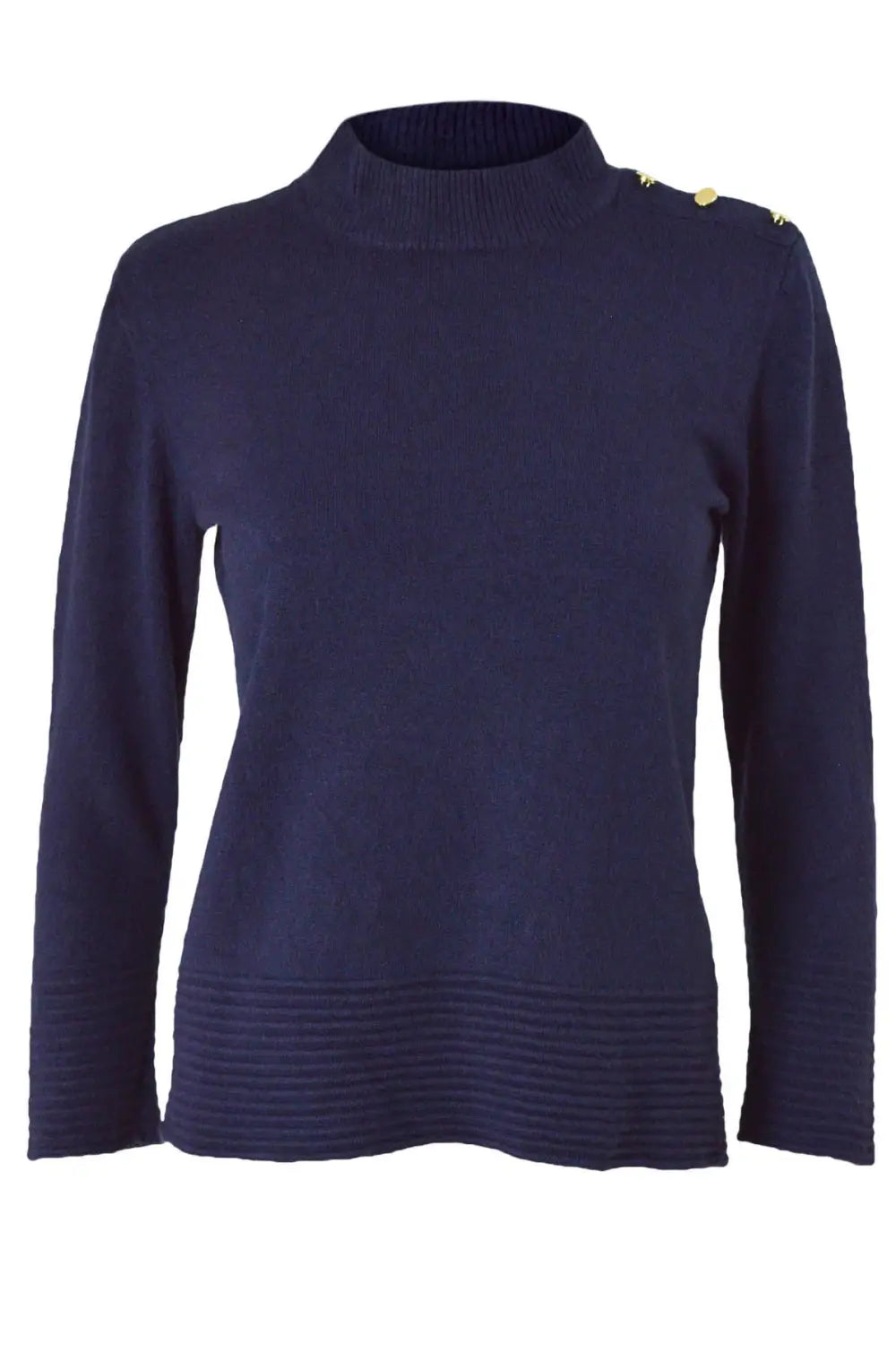 M S Per Una Turtle Neck Jumper Button Shoulder Secret Label